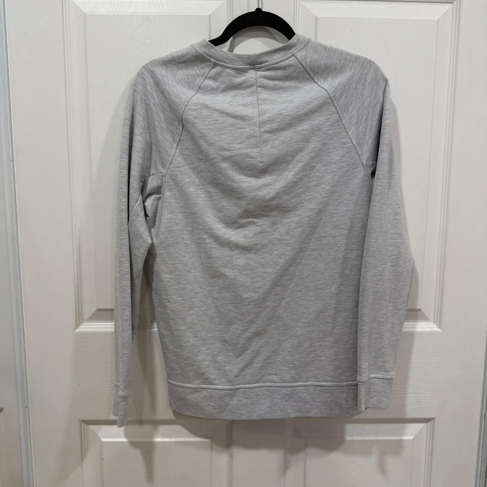 Lululemon City Sweat Crewneck Pullover Heathered Gray‎ Side Zip Mens XS